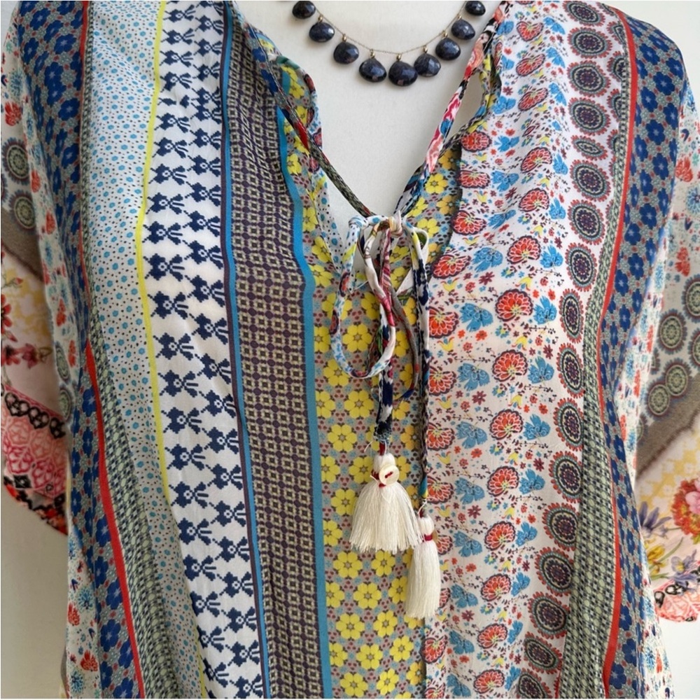 Johnny Was Multicolor Patterned Tunic. - Picture 2 of 4